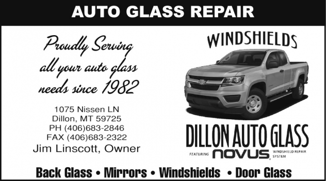 Auto Glass Repair, Dillon Auto Glass, Dillon, MT
