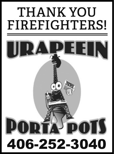 Thank You Firefighters!, Urapeein Porta Pots, Billings, MT