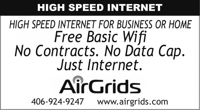 High Speed Internet, Air Grids, Dillon, MT