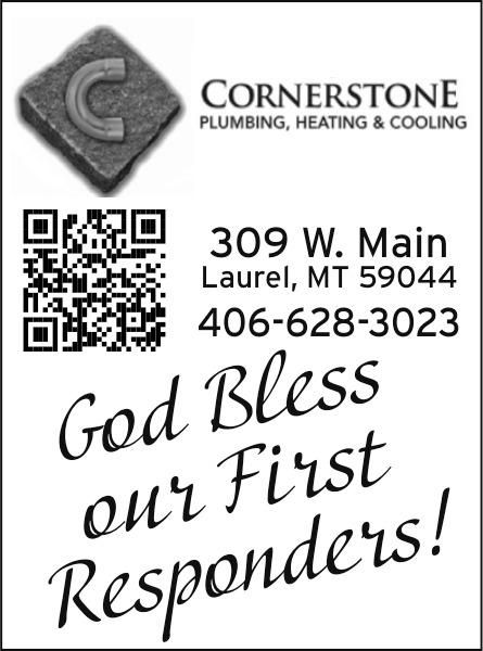 God Bless Our First Responders!, Cornerstone Plumbing, Heating & Cooling, Laurel, MT