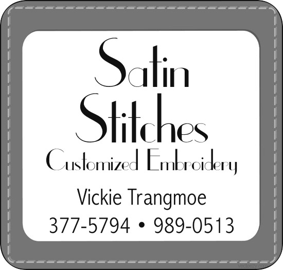 Customized Embroidery, Satin Stitches, Glendive, MT