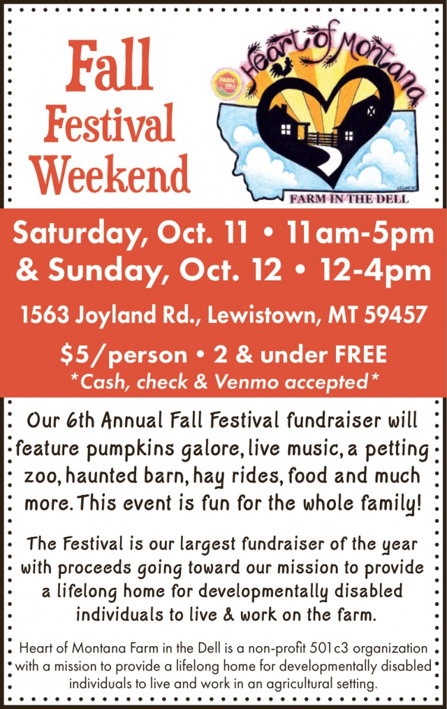 Fall Festival Weekend, Heart of Montana Farm in the Dell, Lewistown, MT