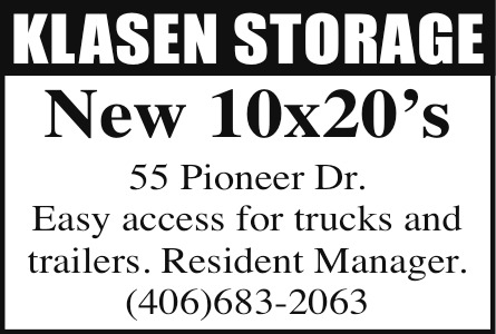 New 10x20's, Klasen Storage, Dillon, MT