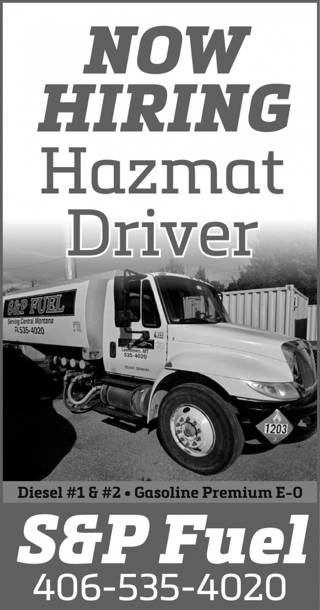 Now Hiring Hazmat Driver, S&P Fuel