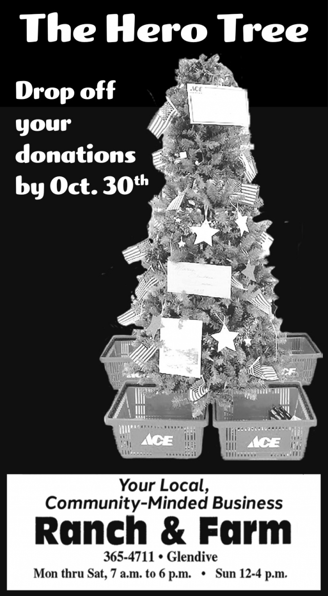 The Hero Tree, Ranch & Farm Ace Hardware, Glendive, MT