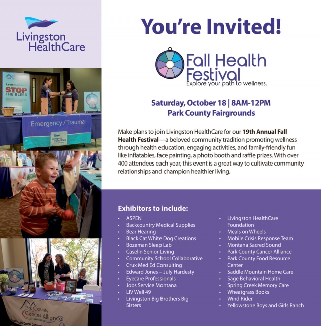 Fall Health Festival, Livingston Healthcare, Livingston, MT