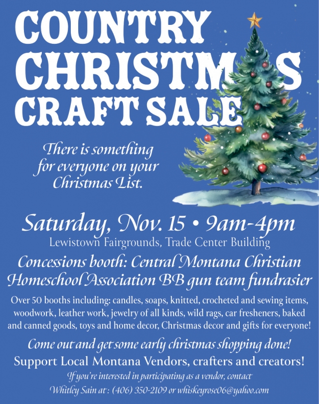 There Is Something for Everyone on Your Christmas List., Country Christmas Craft Sale (November 15, 2025)
