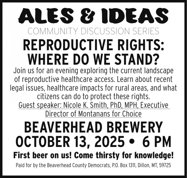 Ales & Ideas, Beaverhead Brewing Company, Dillon, MT