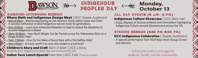 Indigenous Peoples Day, Dawson Community College, Glendive, MT
