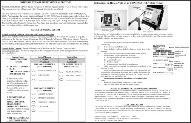 Notice, Dawson County Election Office