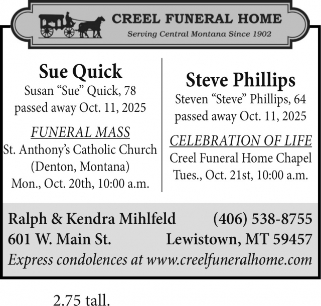 Funeral Home, Creel Funeral Home, Lewistown, MT