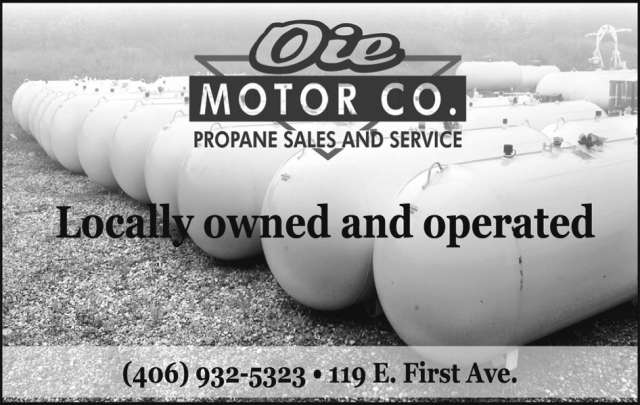 Propane Sales and Service, Oie Motor Company, Big Timber, MT