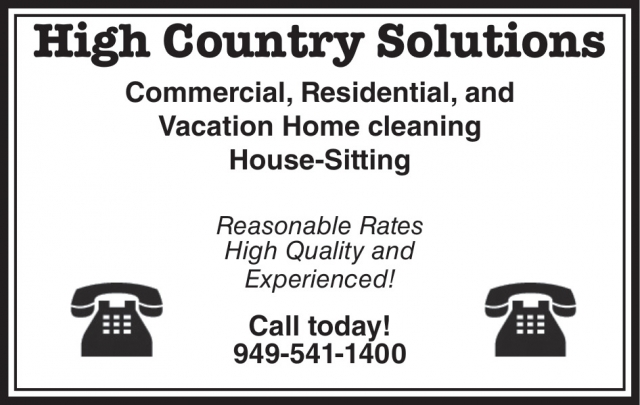 Home Cleaning, High Country Solutions, LLC