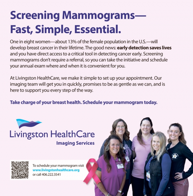 Screening Mammograms, Livingston Healthcare, Livingston, MT