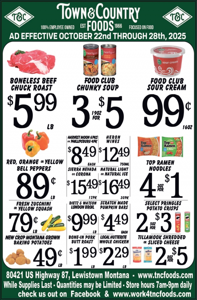 Foods, Town & Country Foods - Lewiston, Lewistown, MT