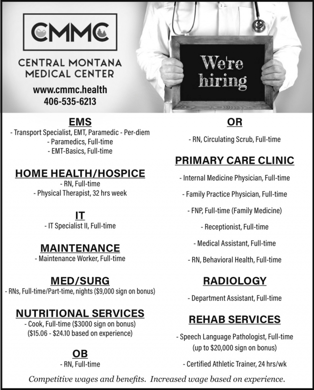Primary Care Clinic, Central Montana Medical Center, Lewistown, MT