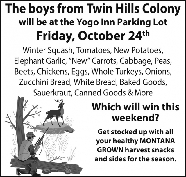 Which Will Win This Weekend?, Twin Hills Colony at The Yogo Inn Parking Lot (April 5, 2024), Lewistown, MT