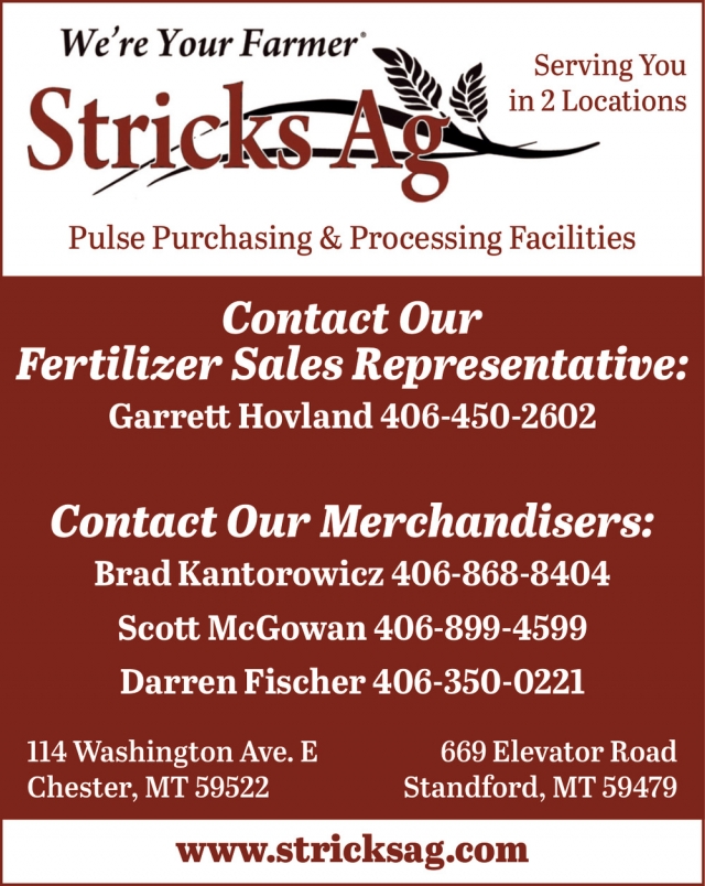 We're Your Farmer, Stricks Ag