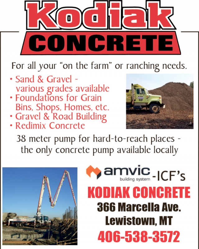 Sand & Gravel, Kodiak Concrete, Lewistown, MT