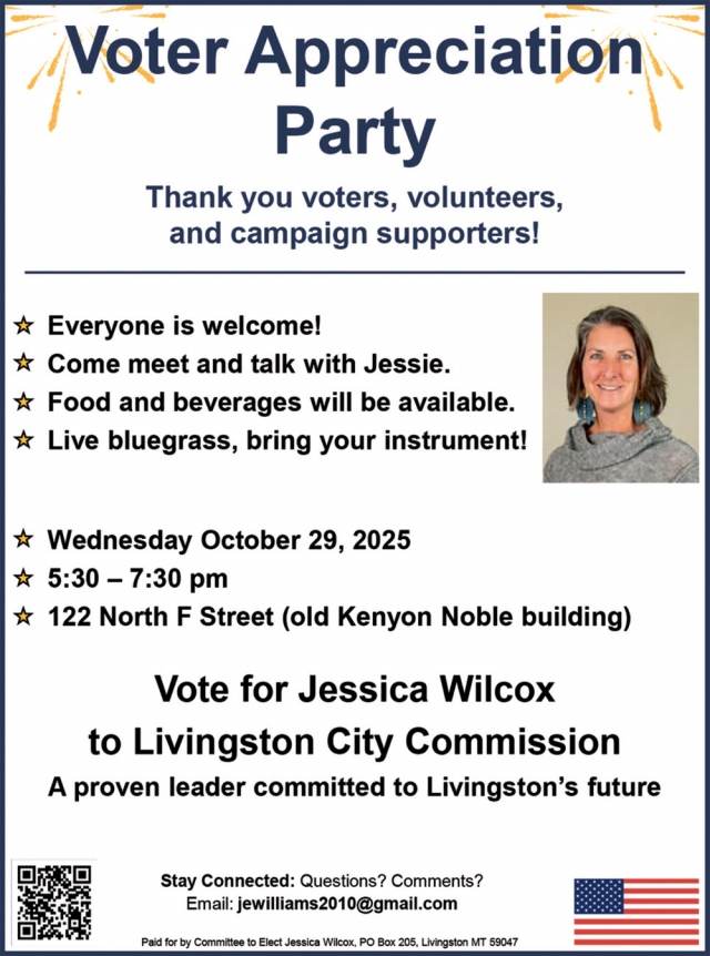 Votter Appreciation Party, Jessica Wilcox Voter Appreciation Party (October 29, 2025)
