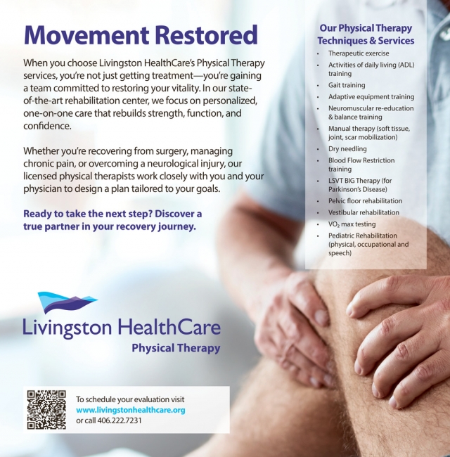 Movement Restored, Livingston Healthcare, Livingston, MT