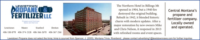 Propane Services, Lewistown Propane & Fertilizer LLC, Stanford, MT