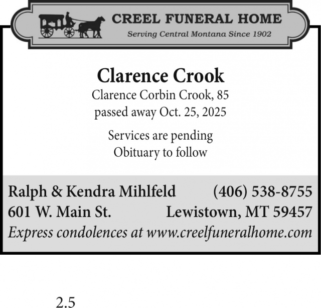Funeral Home, Creel Funeral Home, Lewistown, MT