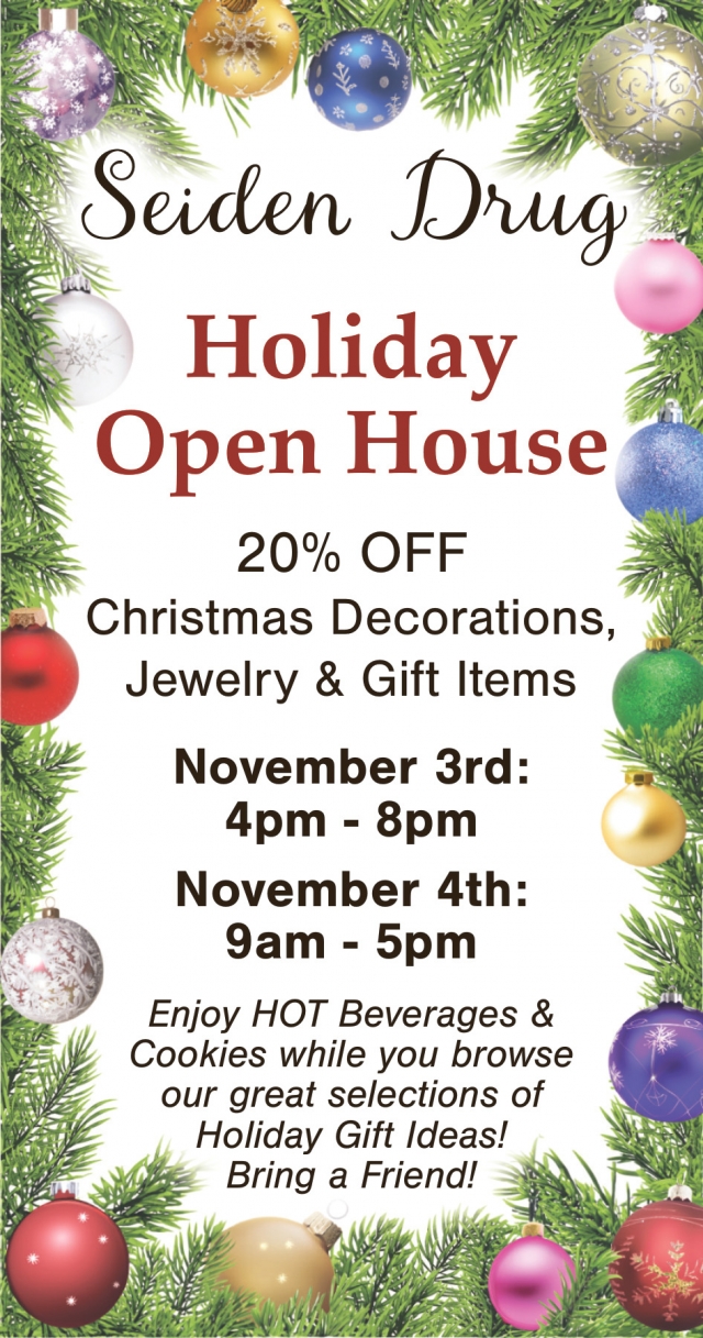 Holiday Open House, Seiden Drug, Lewistown, MT