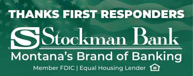 Thanks First Responders, Stockman Bank
