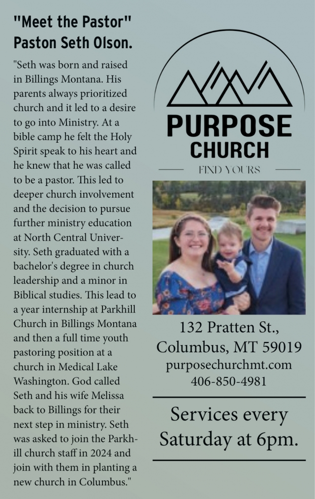 Meet the Pastor, Purpose Church