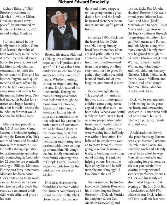 Richard Edward Rosekelly, The Family of Richard Edward Rosekelly