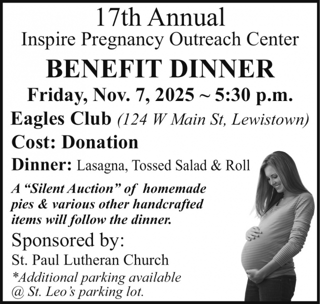 Benefit Dinner, Inspire Pregnancy Outreach Center, Lewistown, MT