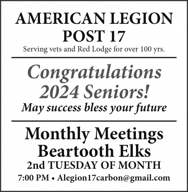 Congratulations 2024 Seniors!, American Legion Post 17