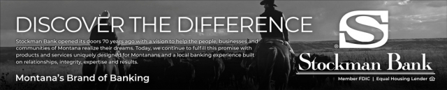 Discover the Difference, Stockman Bank