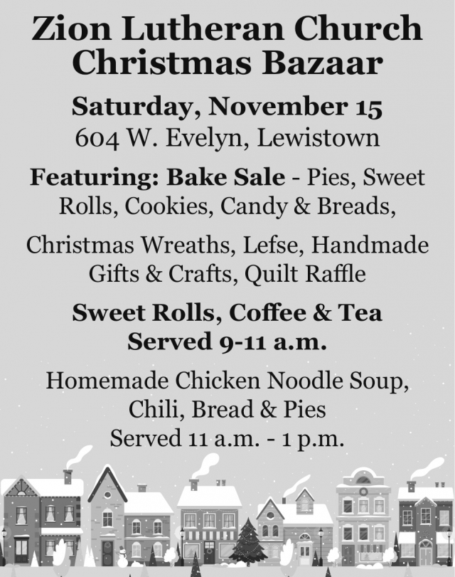 Christmas Bazaar, Zion Lutheran Church - Lewistown, Lewistown, MT