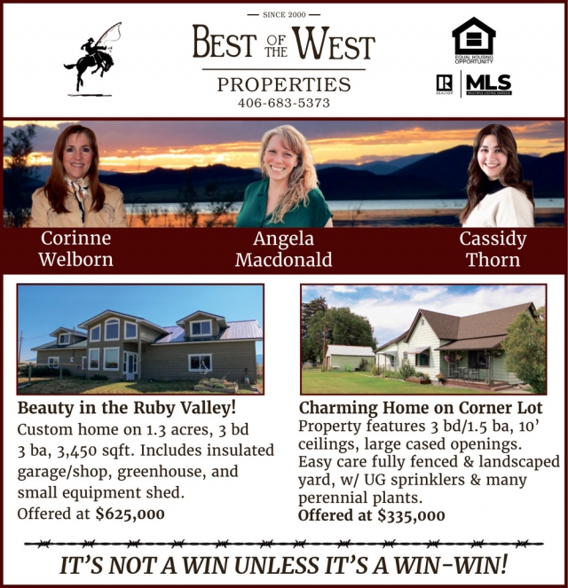 Corinne Welborn, Best of the West Properties