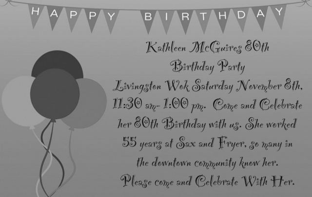 Birthday Party, Birthdays