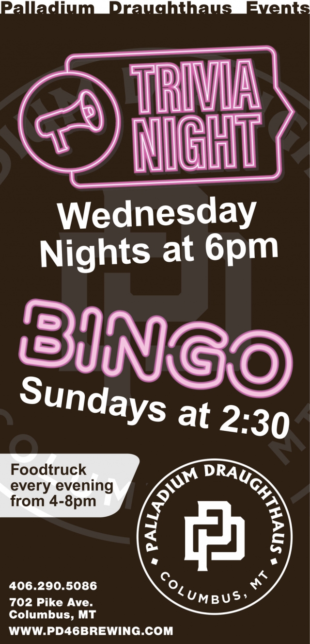 Trivia Night, Palladium Draughthaus, Columbus, MT