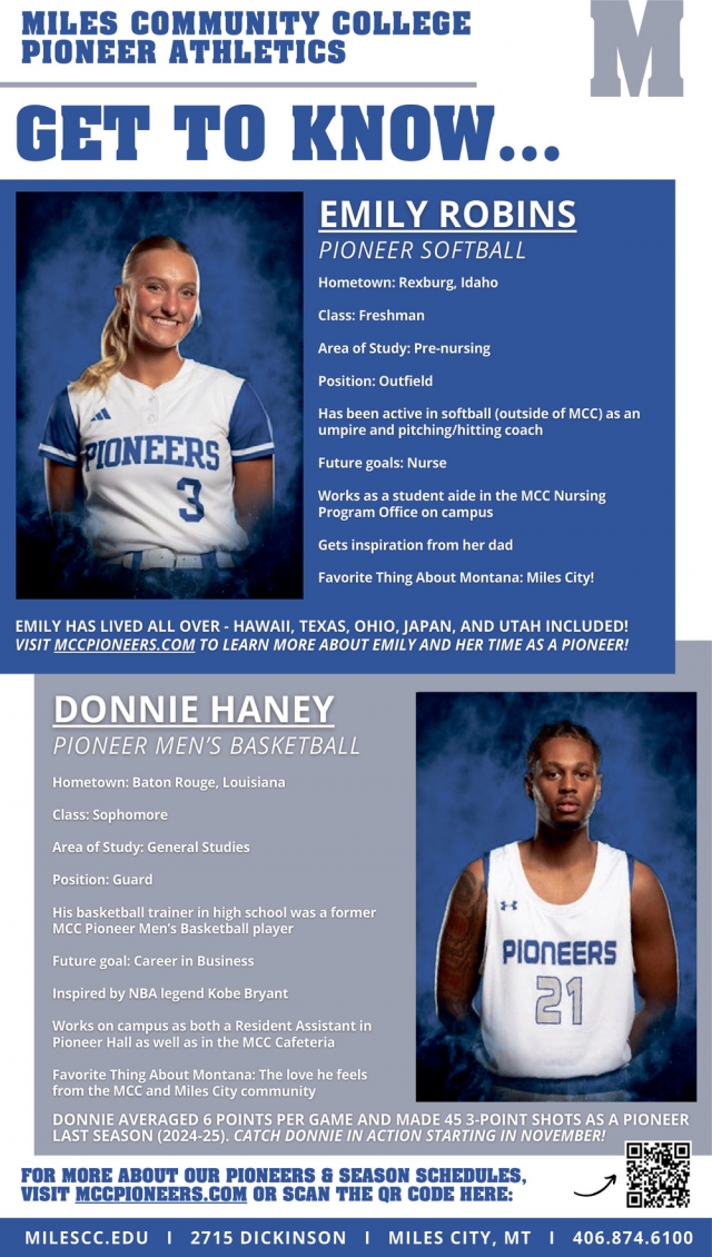 Pioneer Softball, Miles Community College, Miles City, MT