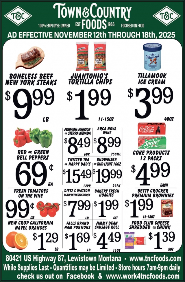 Foods , Town & Country Foods - Lewiston, Lewistown, MT