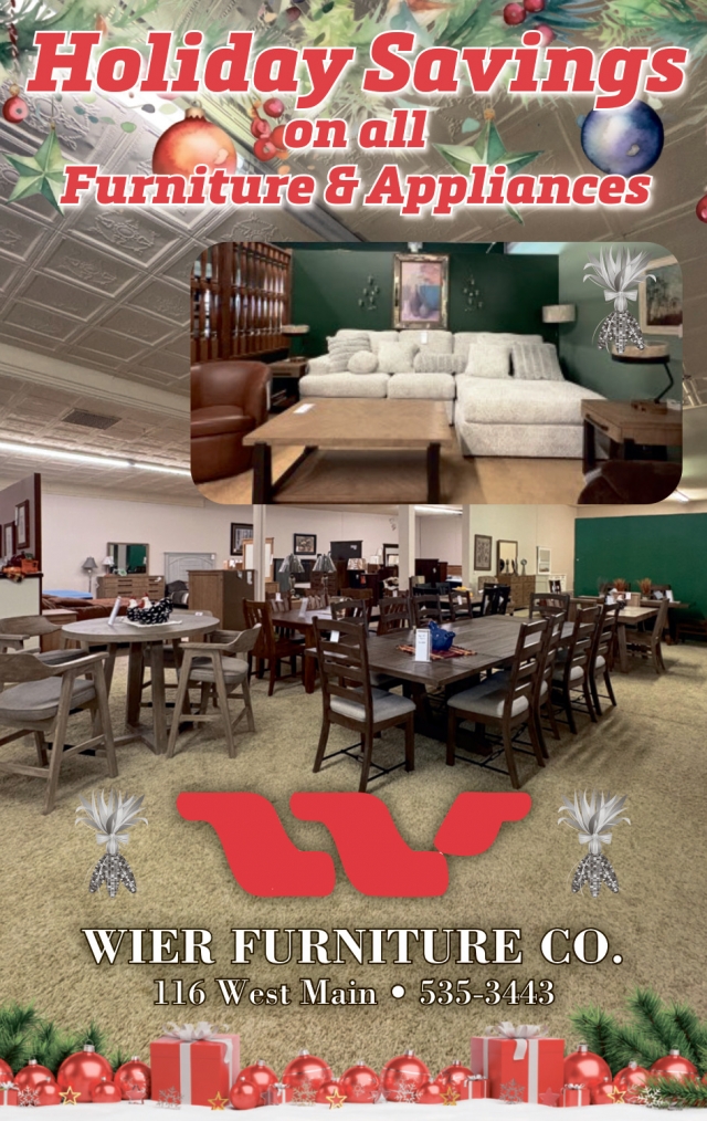 Holiday Savings, Wier Furniture Company, Lewistown, MT