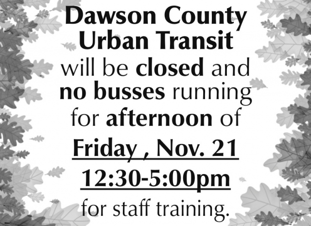 Closed, Dawson Urban Transportation, Glendive, MT