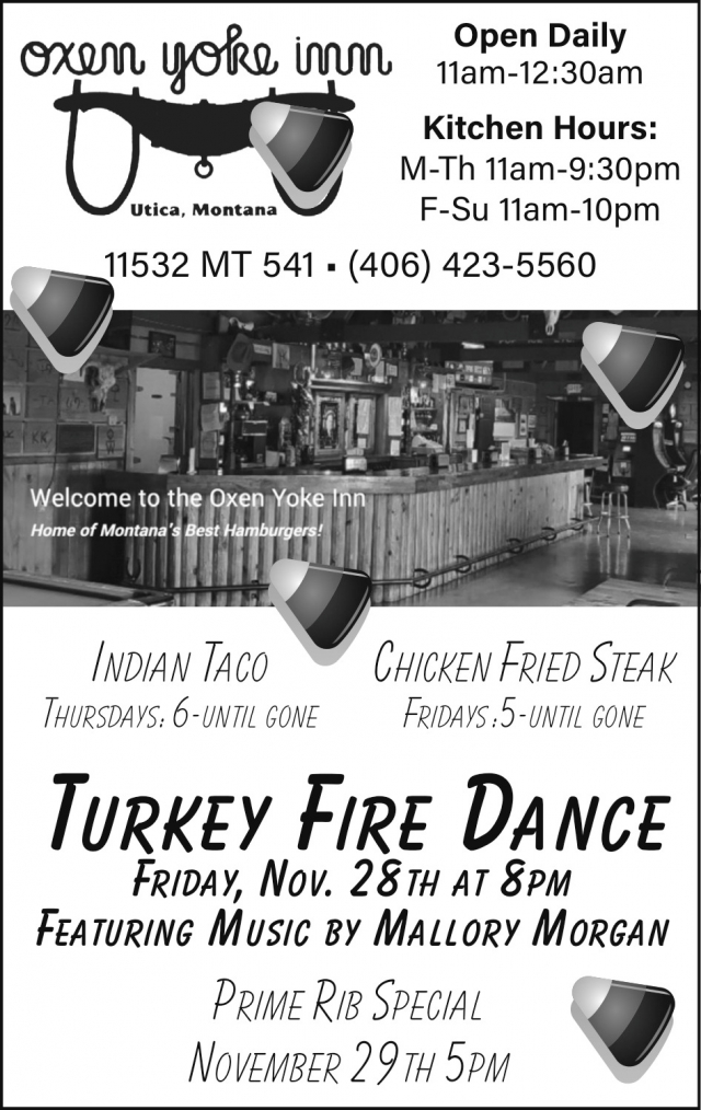 Turkey Fire Dance, Oxen Yoke Inn, Hobson, MT