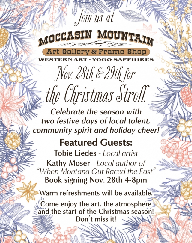 The Christmas Stroll, Moccasin Mountain Art Gallery & Frame Shop, Lewistown, MT