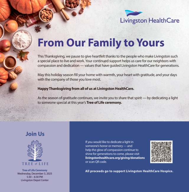 From Our Family to Yours, Livingston Healthcare, Livingston, MT