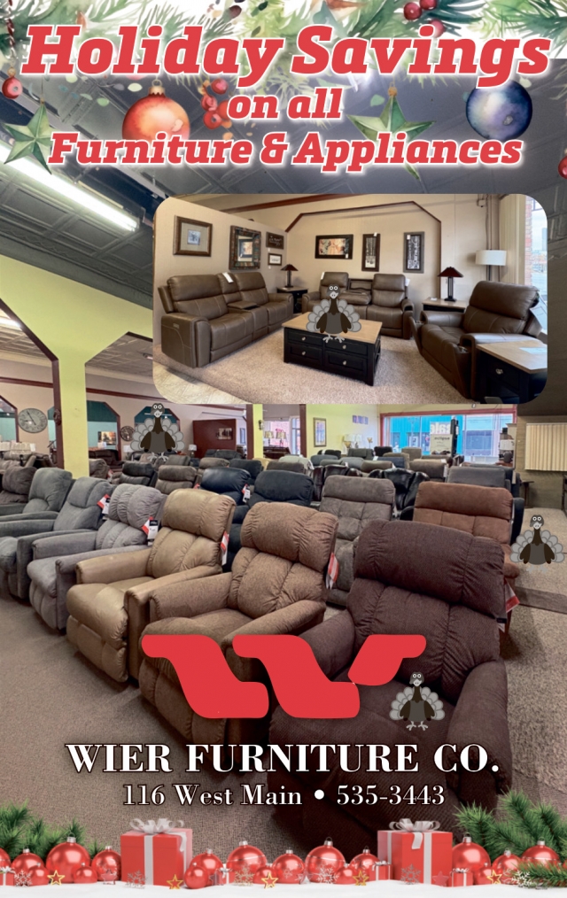 Holiday Savings, Wier Furniture Company, Lewistown, MT