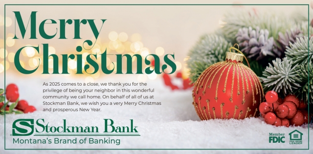 Merry Christmas, Stockman Bank