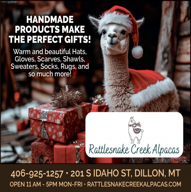 Handmade Products Make the Perfect Gifts!, Rattlesnake Creek Alpacas, Dillon, MT