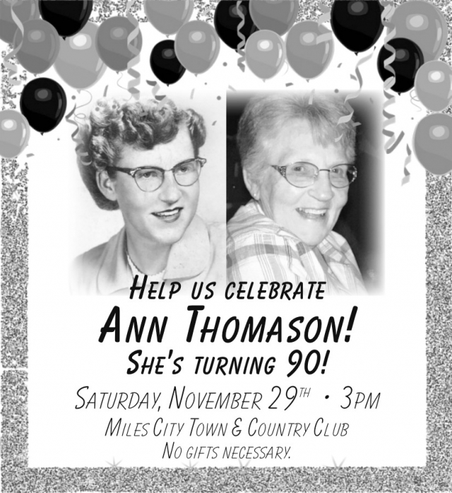 Ann Thomason! 90th Birthday, Birthdays