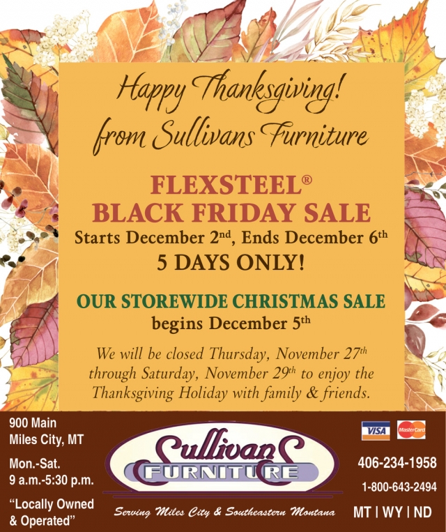 Storewide Christmas Sale, Sullivans Furniture